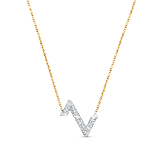 [Select]VOLT SILVER DIAMOND PEDANT NECKLACE
