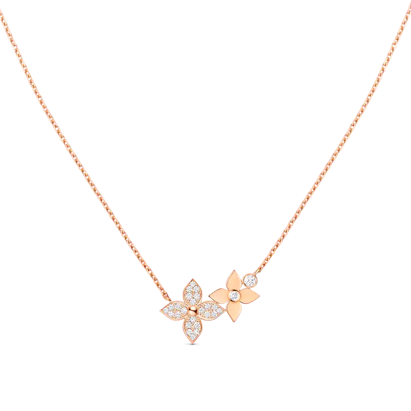 [Select]STAR BLOSSOM NECKLACE PINK GOLD DIAMONDS