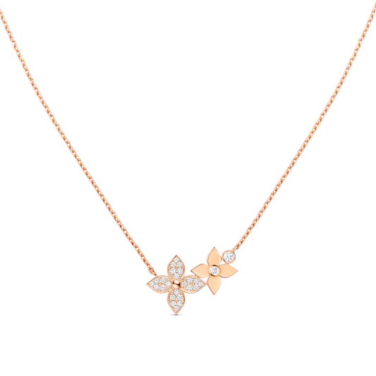 [Select]STAR BLOSSOM NECKLACE PINK GOLD DIAMONDS