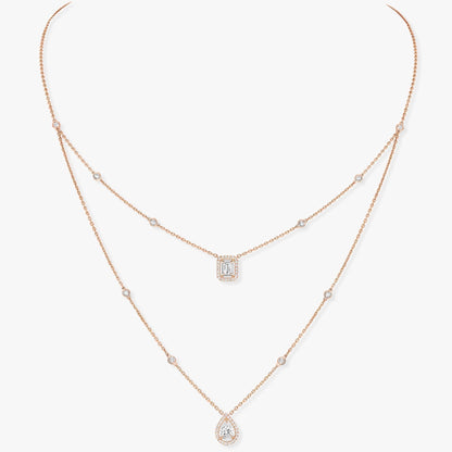 [Select]MY TWIN 2 ROW DIAMOND NECKLACE
