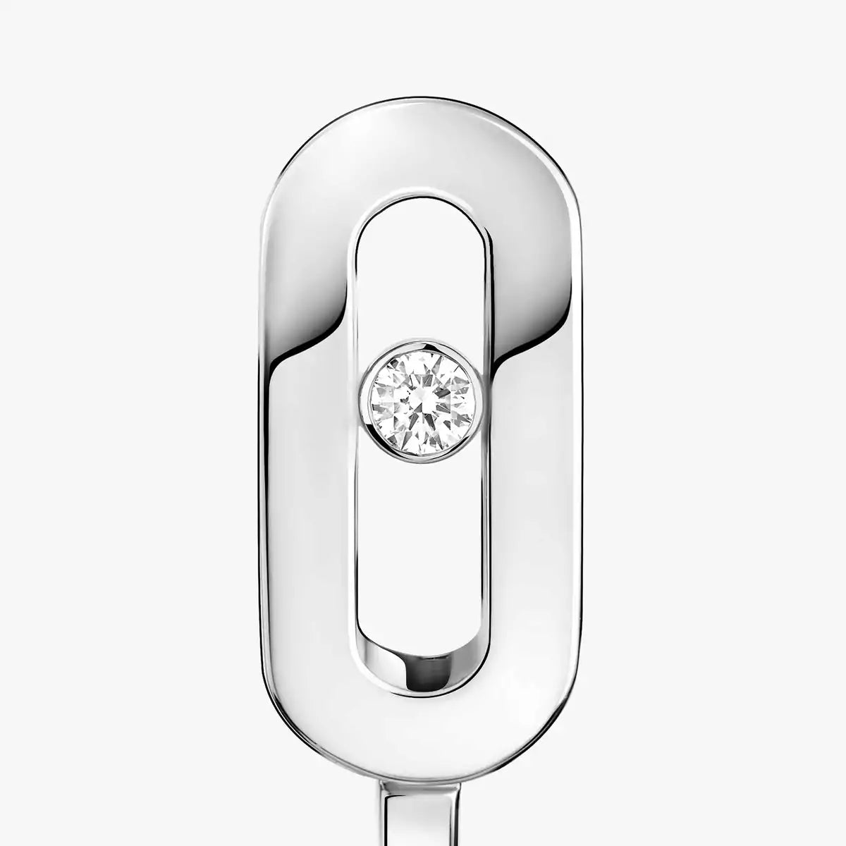 [Select]Diamond Mini Hoop Earrings Move Classique