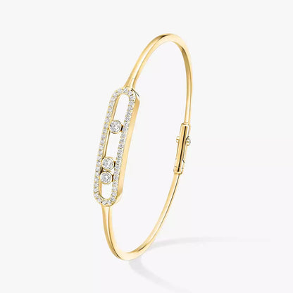 [Select]Move Pavé Diamond Bangle Bracelet M
