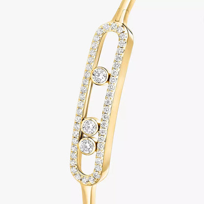 [Select]Move Pavé Diamond Bangle Bracelet M