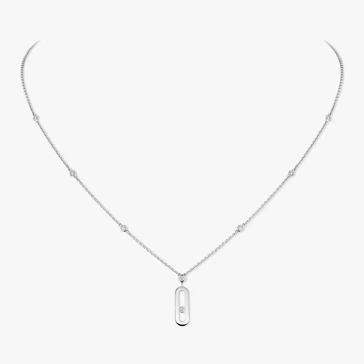 [Select] Move Uno Gold Diamond Long Necklace