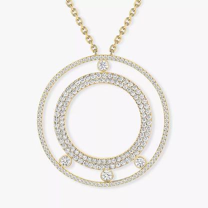 [Select]Move Romane Long Pave_-Set Diamond Necklace