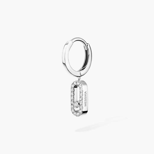 [Select]Move Uno Single Diamond Hoop Earring
