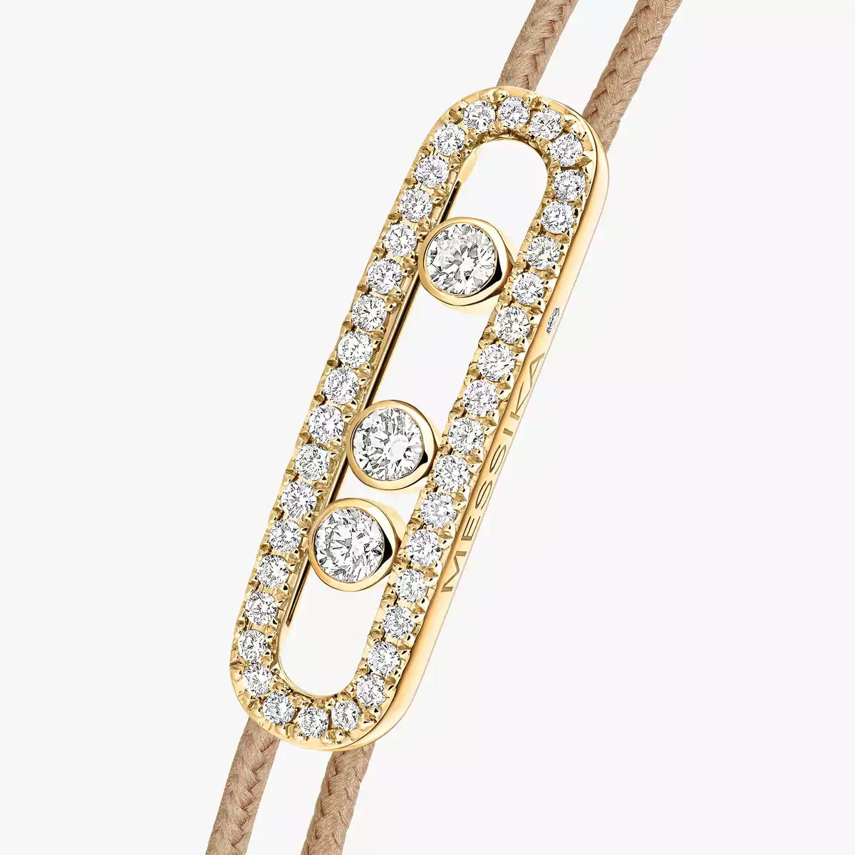 [Select]Messika Care(s) pink cord pavé bracelet