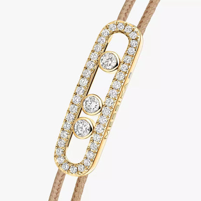 [Select]Messika Care(s) pink cord pavé bracelet