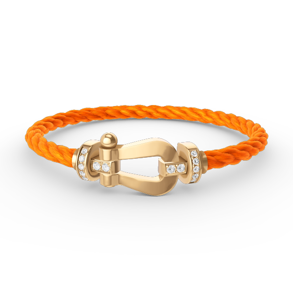 [Select]FORCE LARGE HORSESHOE HALF DIAMOND BRACELET GOLD