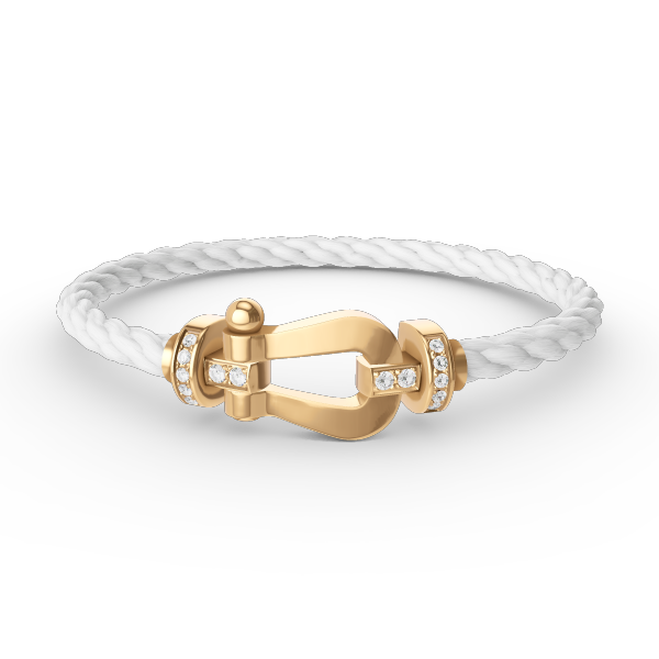 [Select]FORCE LARGE HORSESHOE HALF DIAMOND BRACELET GOLD