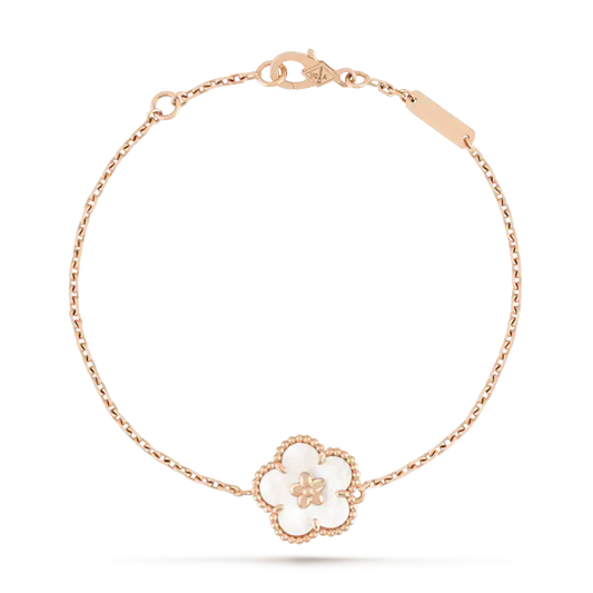[Select]LUCKY WHITE MOP PLUM BLOSSOM  BRACELET