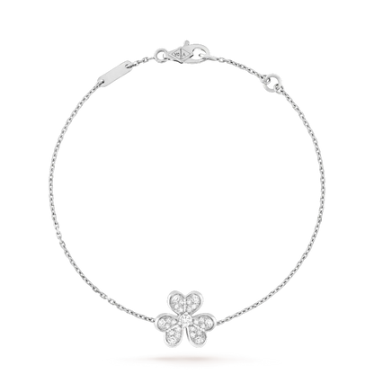 [Select]FRIVOLE SILVER FLOWER DIAMOND BRACELET