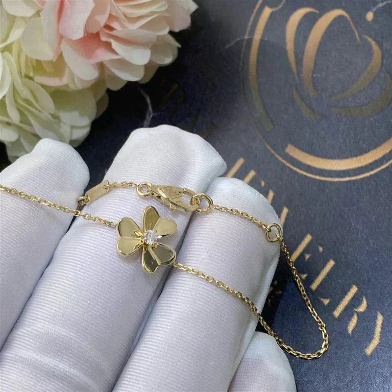 [Select]FRIVOLE GOLD FLOWER PINK MALACHITE BRACELET
