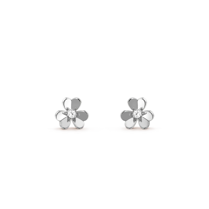 [Select]FRIVOLE MINI SILVER FLOWER EARRINGS