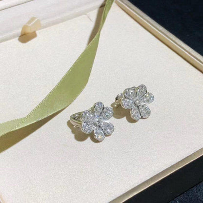 [Select]FRIVOLE SILVER FLOWER DIAMOND EARRINGS