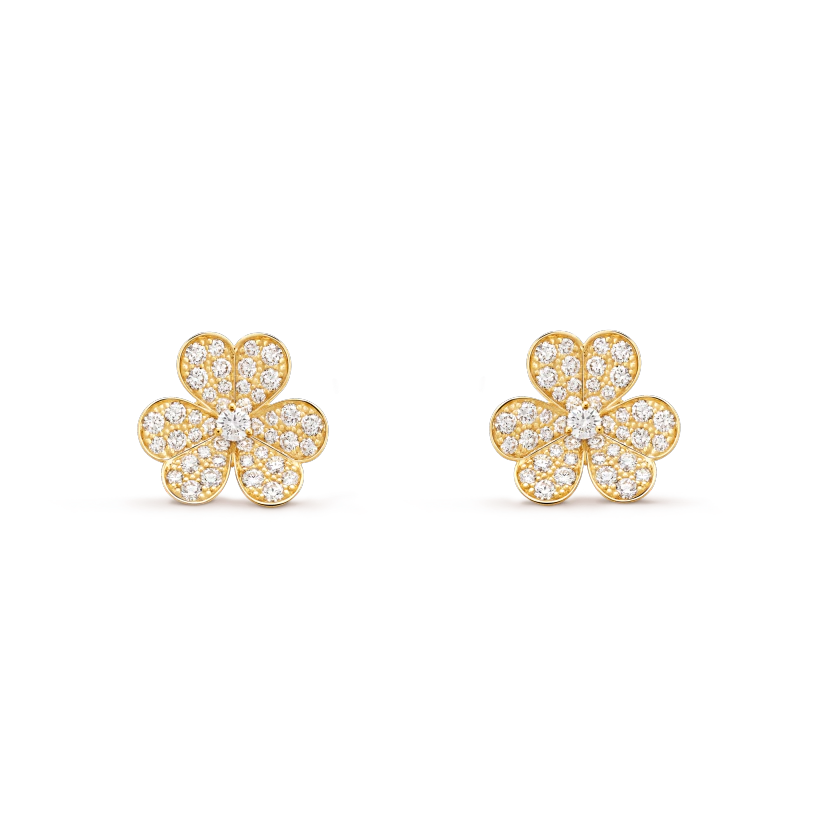 [Select]FRIVOLE GOLD FLOWER DIAMOND EARRINGS