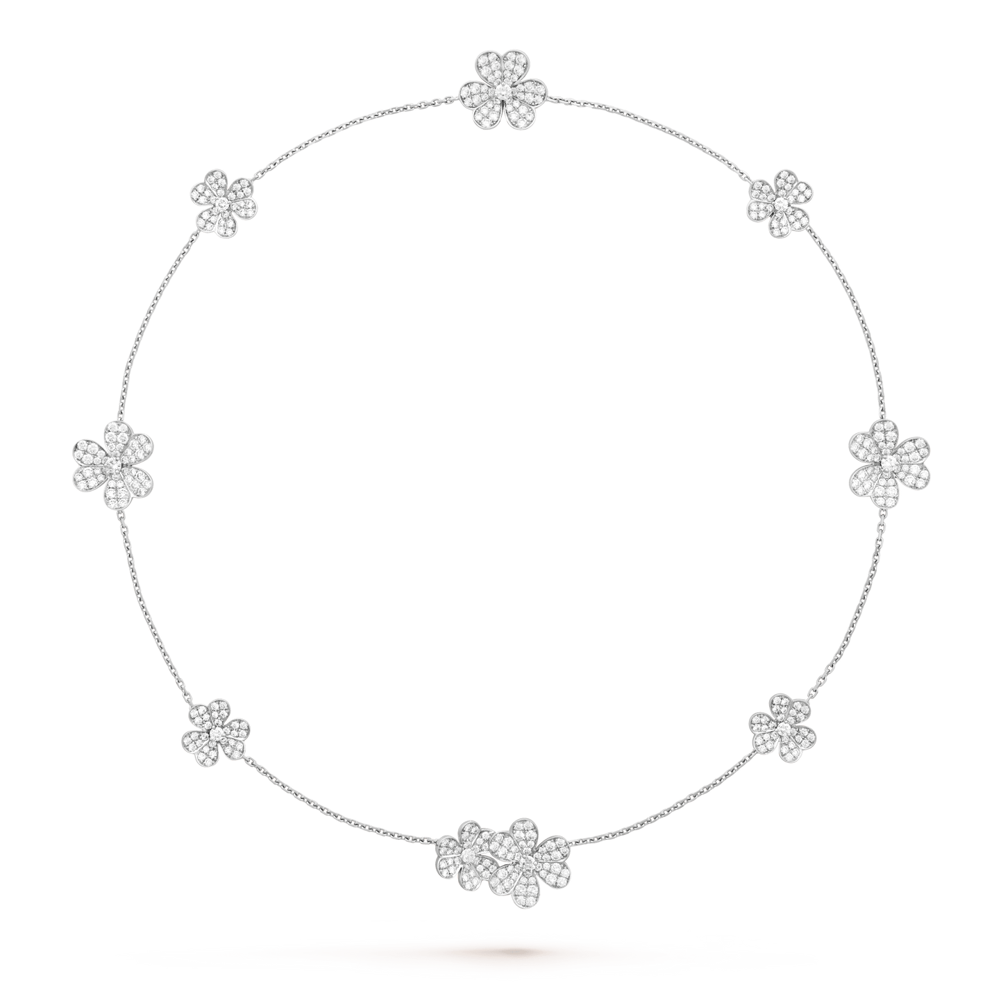 [Select]FRIVOLE SILVER 9 FLOWERS NECKLACE