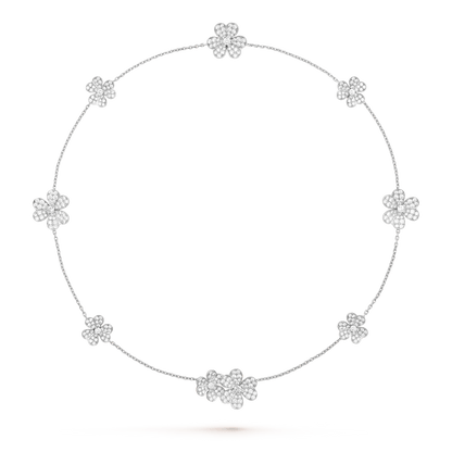 [Select]FRIVOLE SILVER 9 FLOWERS NECKLACE