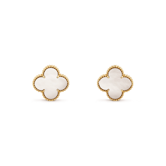 [Select]CLOVER MINI GOLD EARRINGS