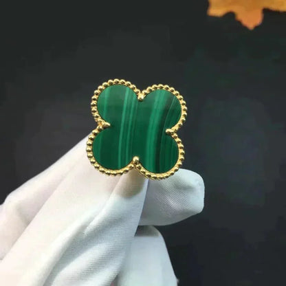 [Select]CLOVER MALACHITE RING