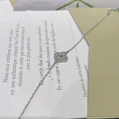 [Select]CLOVER  SINGLE FLOWER BRACELET SILVER
