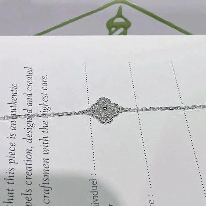 [Select]CLOVER  SINGLE FLOWER BRACELET SILVER
