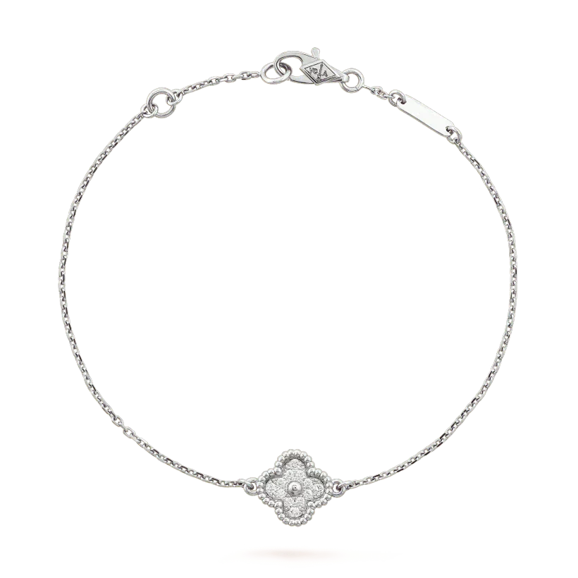 [Select]CLOVER  SINGLE FLOWER BRACELET SILVER