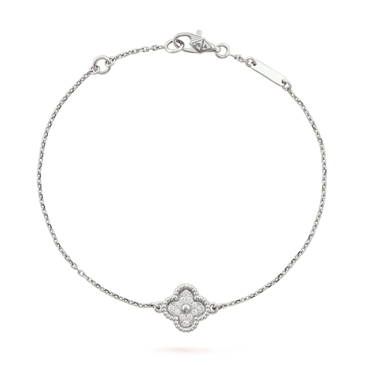 [Select]CLOVER  SINGLE FLOWER BRACELET SILVER