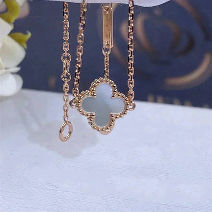 [Select]CLOVER WHITE MOP SINGLE FLOWER BRACELET