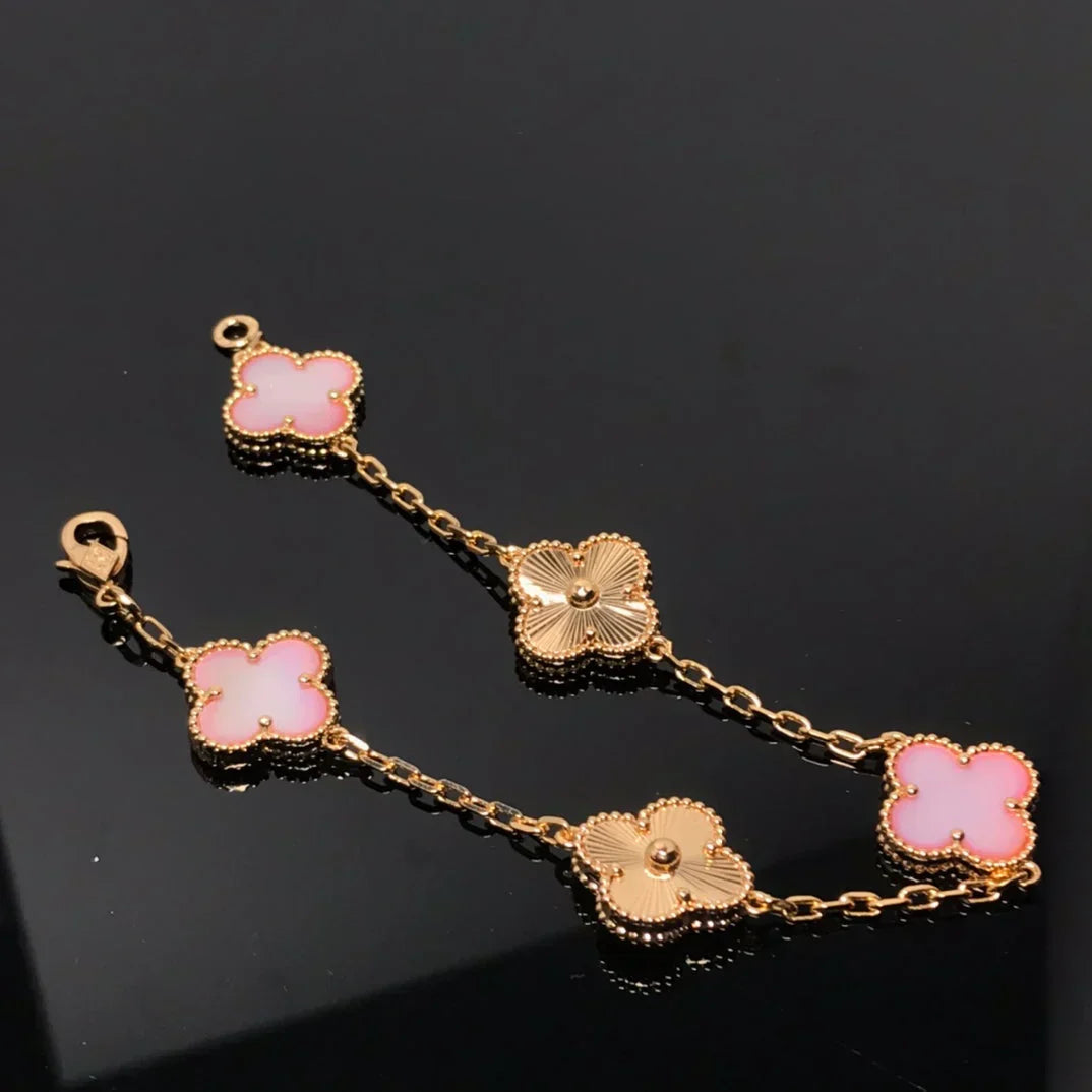 [Select] CLOVER 5 MOTIFS  PINK MOP BRACELET COLLECTION