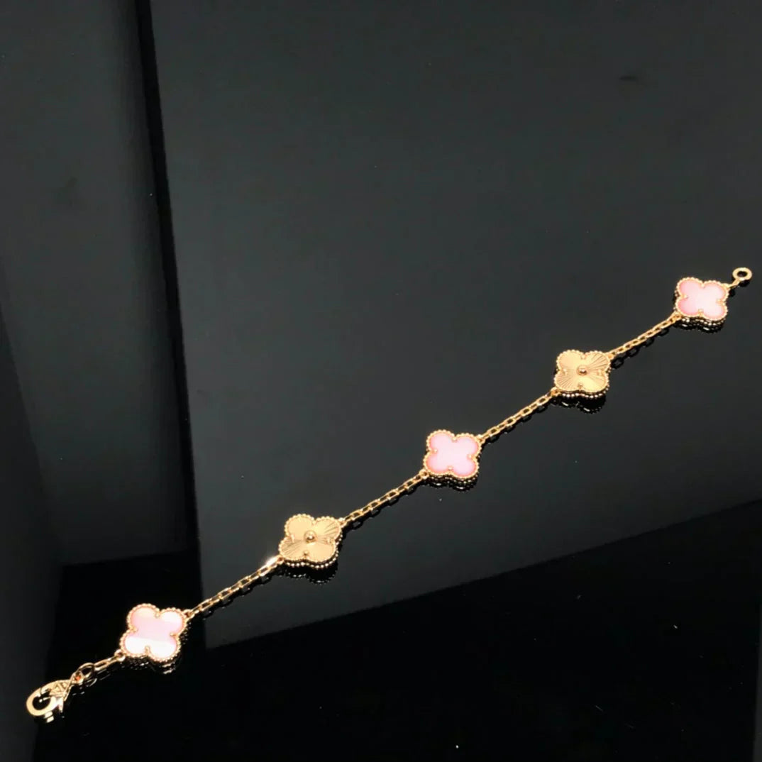 [Select] CLOVER 5 MOTIFS  PINK MOP BRACELET COLLECTION