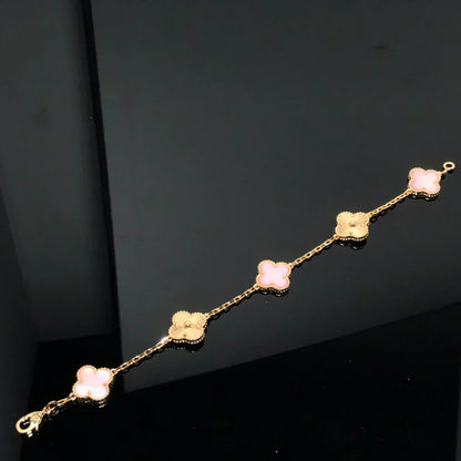 [Select] CLOVER 5 MOTIFS  PINK MOP BRACELET COLLECTION