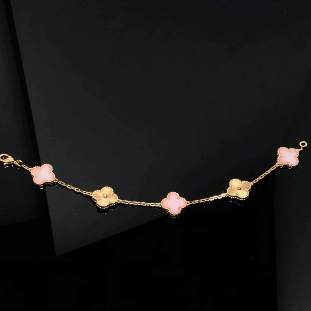 [Select] CLOVER 5 MOTIFS  PINK MOP BRACELET COLLECTION