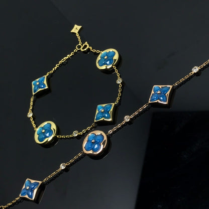 [Select]STAR AND SUN 4 MOTIF BLUE BRACELET