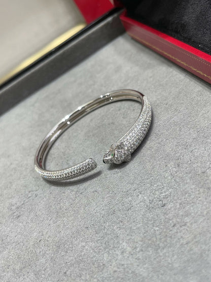 [Select]PANTHERE FULL DIAMOND OPEN BRACELET