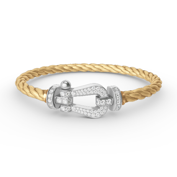 [Select]FORCE LARGE HORSESHOE FULL DIAMOND BRACELET SILVER