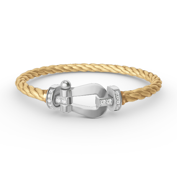 [Select]FORCE LARGE HORSESHOE HALF DIAMOND BRACELET SILVER