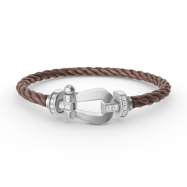 [Select]FORCE LARGE HORSESHOE HALF DIAMOND BRACELET SILVER