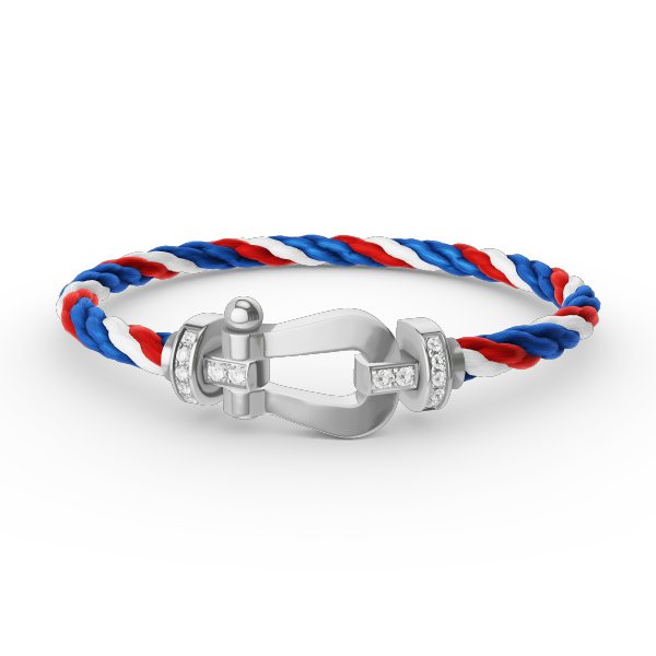 [Select]FORCE LARGE HORSESHOE HALF DIAMOND BRACELET SILVER