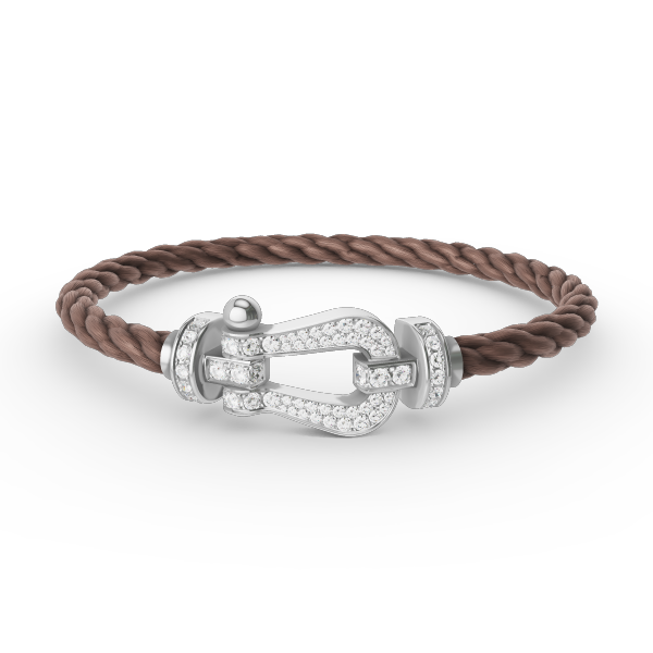 [Select]FORCE LARGE HORSESHOE FULL DIAMOND BRACELET SILVER
