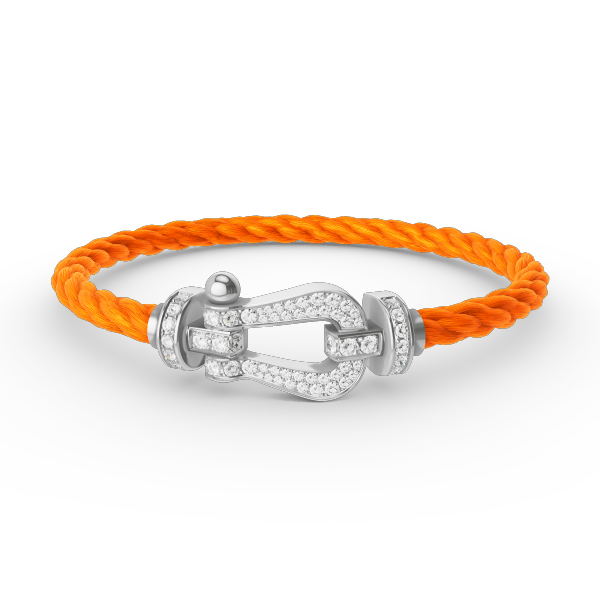 [Select]FORCE LARGE HORSESHOE FULL DIAMOND BRACELET SILVER
