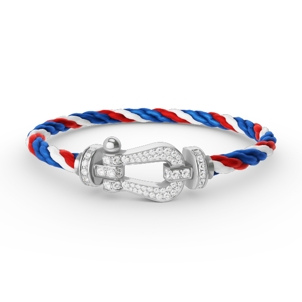 [Select]FORCE LARGE HORSESHOE FULL DIAMOND BRACELET SILVER