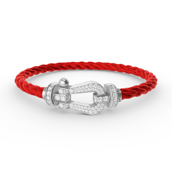 [Select]FORCE LARGE HORSESHOE FULL DIAMOND BRACELET SILVER