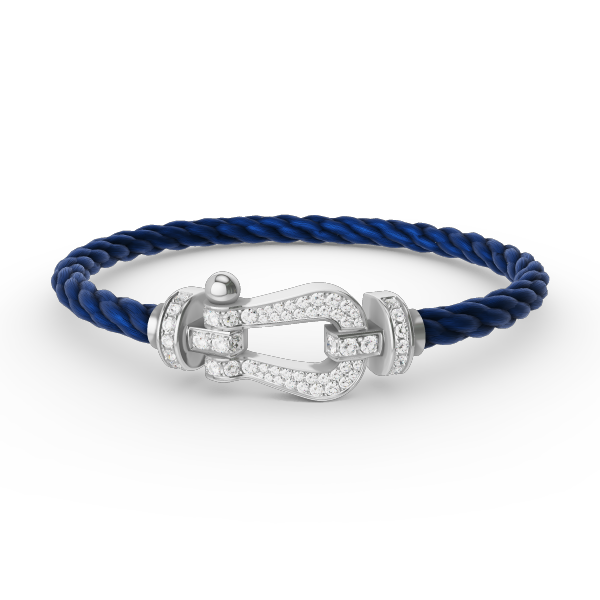 [Select]FORCE LARGE HORSESHOE FULL DIAMOND BRACELET SILVER