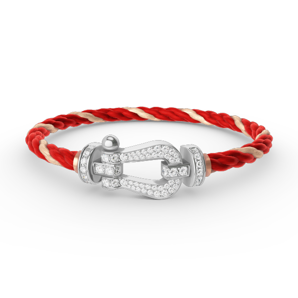 [Select]FORCE LARGE HORSESHOE FULL DIAMOND BRACELET SILVER