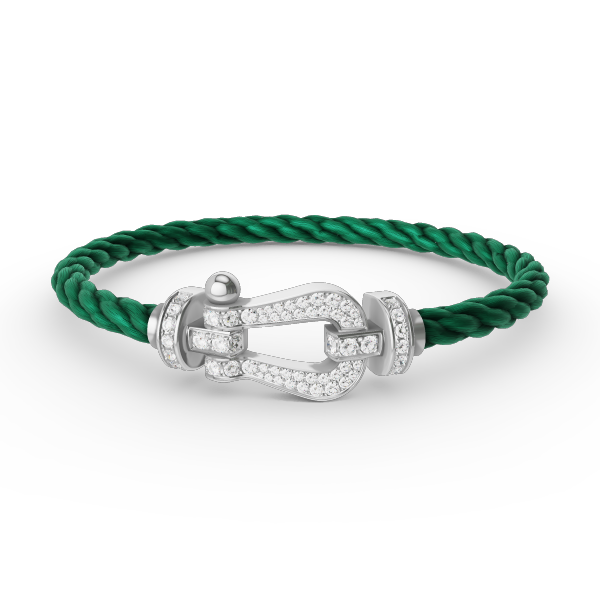 [Select]FORCE LARGE HORSESHOE FULL DIAMOND BRACELET SILVER
