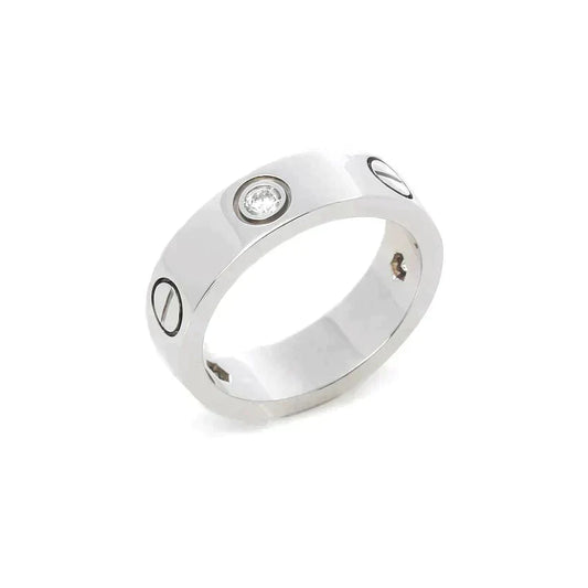 [Select]LOVE RING 5.5MM 3 DIAMONDS SILVER