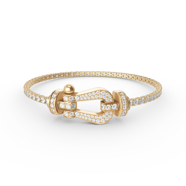 [Select]FORCE  LARGE HORSESHOE FULL DIAMOND TENNIS BRACELET